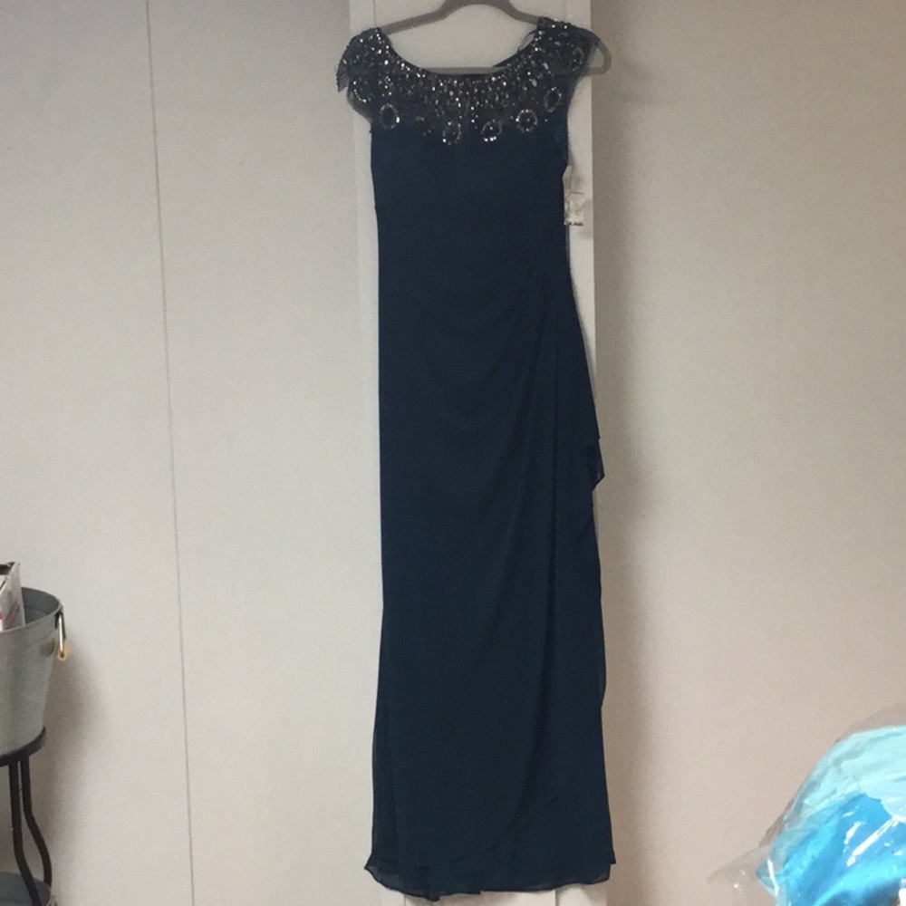 Forest green long dress
